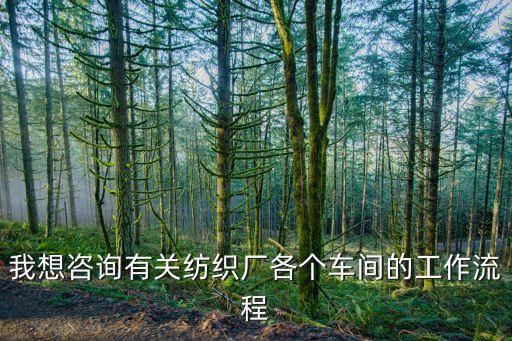 我想咨詢有關(guān)紡織廠各個(gè)車間的工作流程