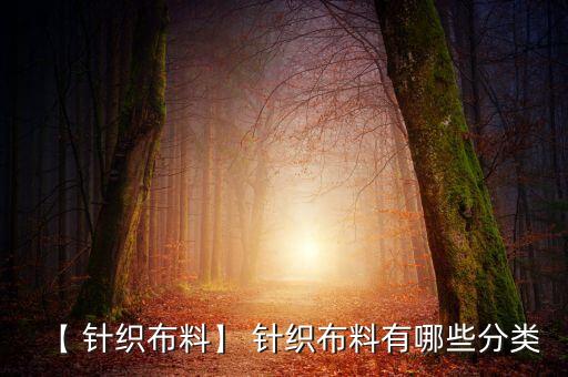 【 針織布料】 針織布料有哪些分類