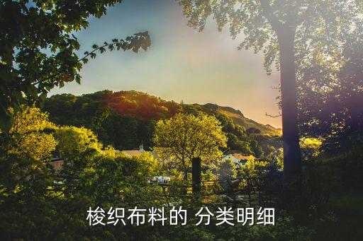 梭織布料的 分類(lèi)明細(xì)