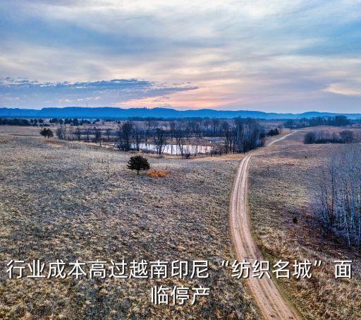 行業(yè)成本高過越南印尼“紡織名城”面臨停產(chǎn)