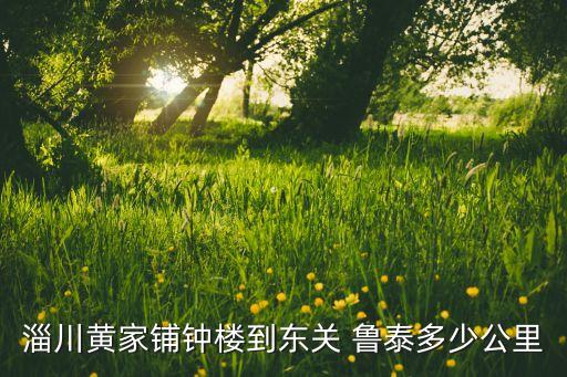 淄川黃家鋪鐘樓到東關(guān) 魯泰多少公里