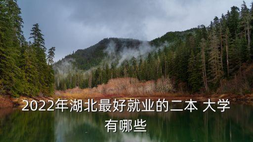 2022年湖北最好就業(yè)的二本 大學(xué)有哪些