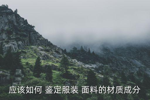 應(yīng)該如何 鑒定服裝 面料的材質(zhì)成分