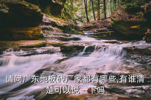 請問廣東地板磚廠家都有哪些,有誰清楚可以說一下嗎