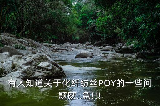 有人知道關于化纖紡絲POY的一些問題麼..急!!!