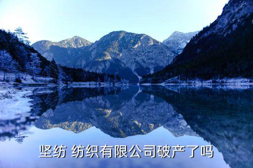 堅(jiān)紡 紡織有限公司破產(chǎn)了嗎