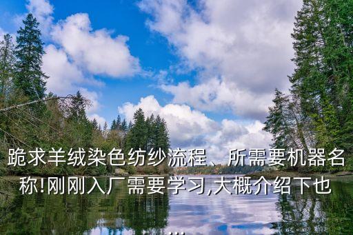 跪求羊絨染色紡紗流程、所需要機(jī)器名稱!剛剛?cè)霃S需要學(xué)習(xí),大概介紹下也...