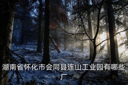 湖南省懷化市會同縣連山工業(yè)園有哪些廠