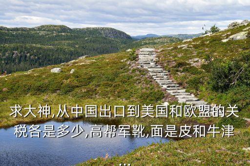 求大神,從中國出口到美國和歐盟的關(guān)稅各是多少,高幫軍靴,面是皮和牛津...