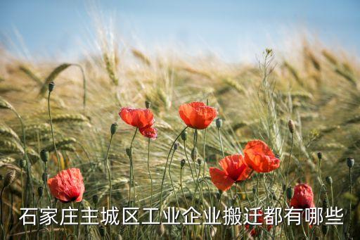  石家莊主城區(qū)工業(yè)企業(yè)搬遷都有哪些