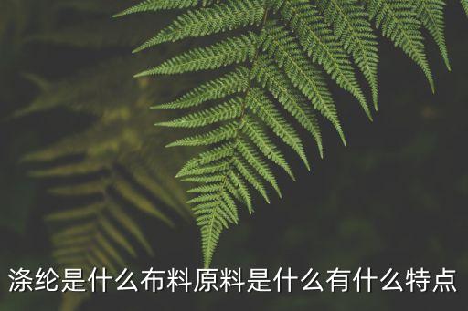 滌綸是什么布料原料是什么有什么特點