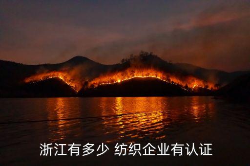  浙江有多少 紡織企業(yè)有認證