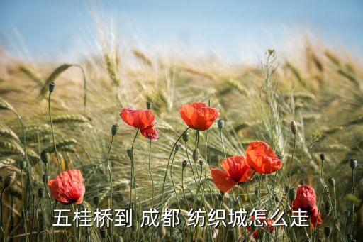 五桂橋到 成都 紡織城怎么走