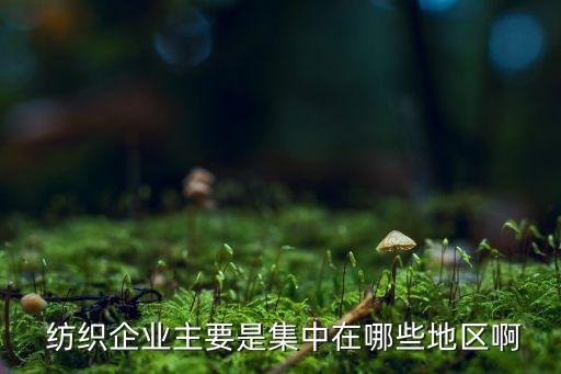  紡織企業(yè)主要是集中在哪些地區(qū)啊