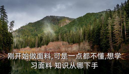剛開(kāi)始做面料,可是一點(diǎn)都不懂,想學(xué)習(xí)面料 知識(shí)從哪下手