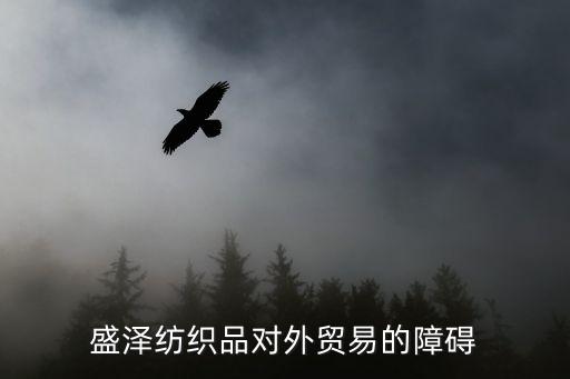 盛澤紡織品對外貿(mào)易的障礙