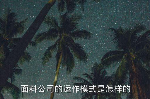  面料公司的運(yùn)作模式是怎樣的
