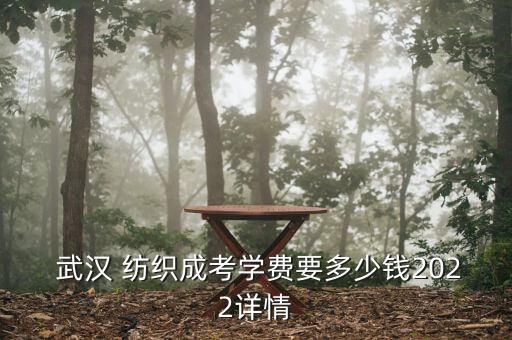  武漢 紡織成考學(xué)費(fèi)要多少錢2022詳情
