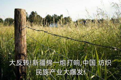 大反轉(zhuǎn)!新疆棉一炮打響,中國 紡織民族產(chǎn)業(yè)大爆發(fā)!