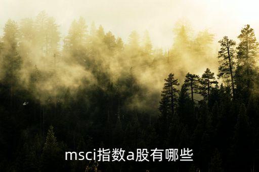 msci指數(shù)a股有哪些