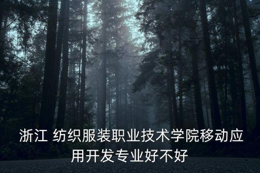  浙江 紡織服裝職業(yè)技術(shù)學(xué)院移動應(yīng)用開發(fā)專業(yè)好不好