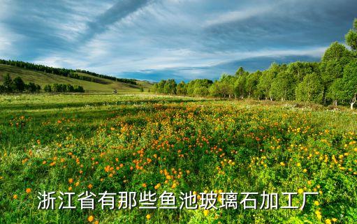 浙江省有那些魚池玻璃石加工廠
