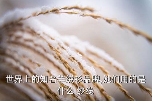 世界上的知名羊絨衫品牌,她們用的是什么 紗線