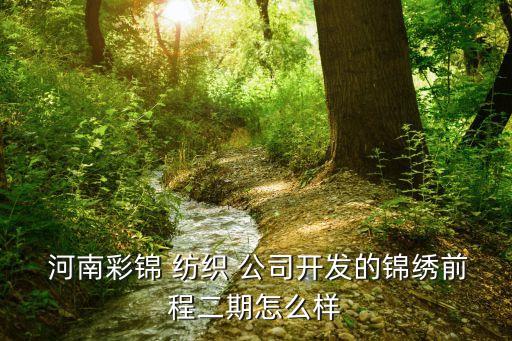  河南彩錦 紡織 公司開(kāi)發(fā)的錦繡前程二期怎么樣