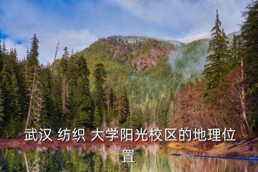  武漢 紡織 大學(xué)陽光校區(qū)的地理位置