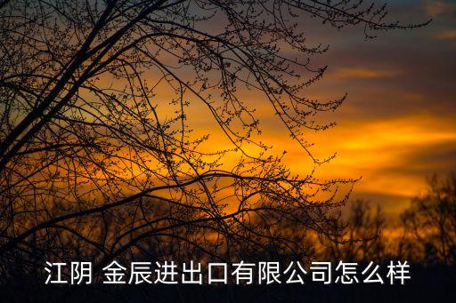 江陰 金辰進出口有限公司怎么樣