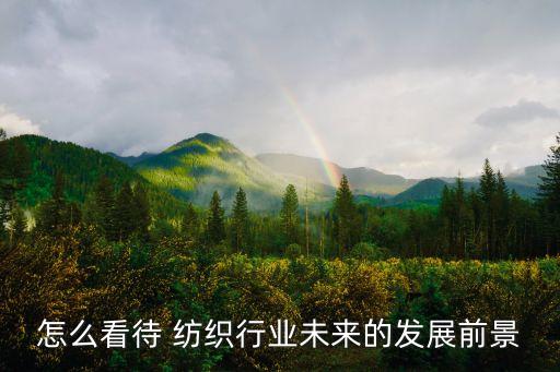 怎么看待 紡織行業(yè)未來的發(fā)展前景