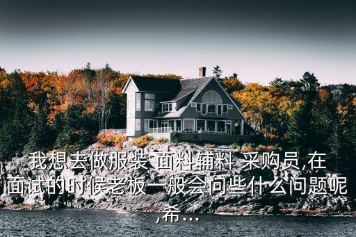 我想去做服裝 面料輔料 采購(gòu)員,在面試的時(shí)候老板一般會(huì)問(wèn)些什么問(wèn)題呢,希...