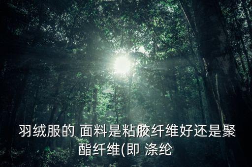  羽絨服的 面料是粘膠纖維好還是聚酯纖維(即 滌綸