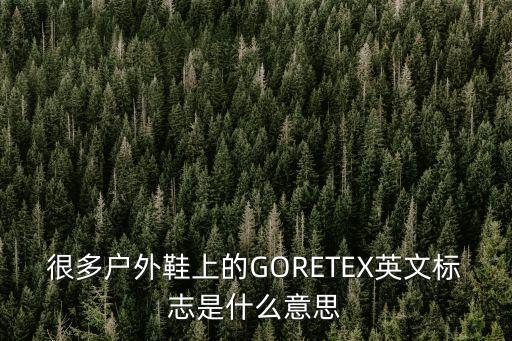 很多戶外鞋上的GORETEX英文標(biāo)志是什么意思