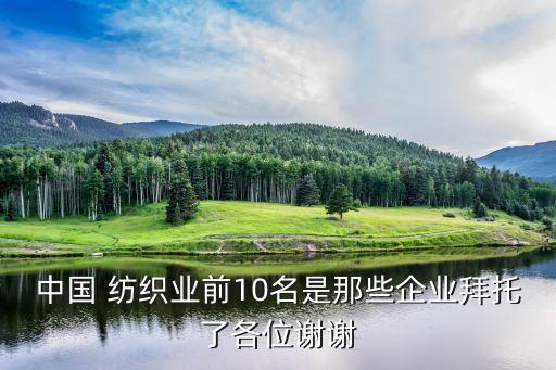 中國 紡織業(yè)前10名是那些企業(yè)拜托了各位謝謝