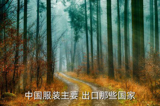 中國(guó)服裝主要 出口那些國(guó)家