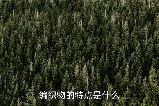 編織物的特點是什么