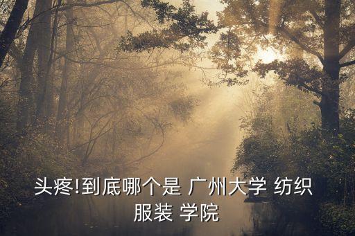 廣州大學紡織服裝學院 咨詢通