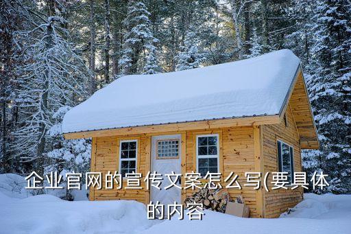  企業(yè)官網(wǎng)的宣傳文案怎么寫(xiě)(要具體的內(nèi)容