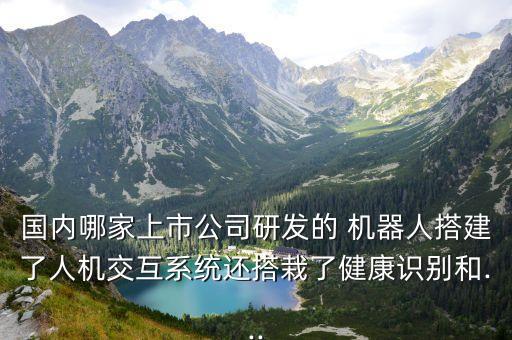 國內(nèi)哪家上市公司研發(fā)的 機器人搭建了人機交互系統(tǒng)還搭栽了健康識別和...