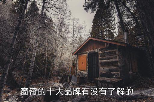 窗簾的十大品牌有沒有了解的