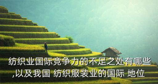  紡織業(yè)國際競爭力的不足之處有哪些,以及我國 紡織服裝業(yè)的國際 地位