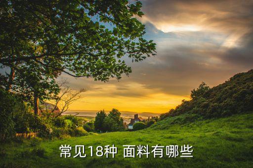 常見(jiàn)18種 面料有哪些