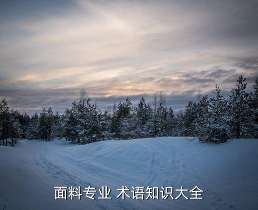 面料專業(yè) 術(shù)語知識(shí)大全