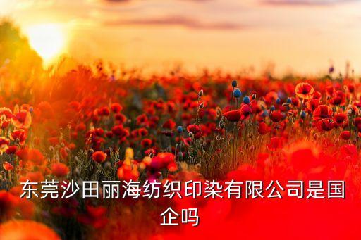  東莞沙田麗海紡織印染有限公司是國企嗎