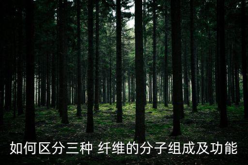 如何區(qū)分三種 纖維的分子組成及功能