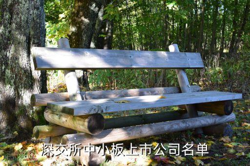 深交所中小板上市公司名單
