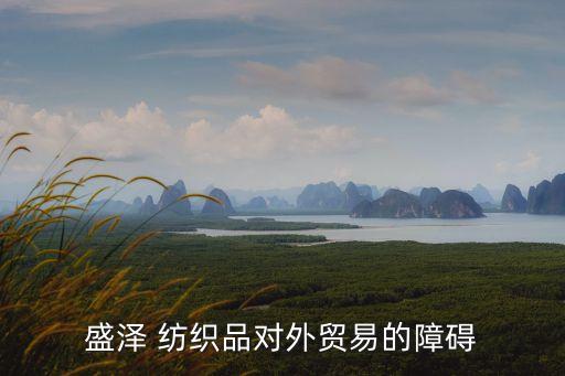 盛澤 紡織品對外貿(mào)易的障礙