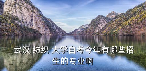 武漢 紡織 大學(xué)自考今年有哪些招生的專業(yè)啊
