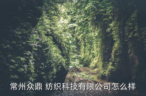 常州眾鼎 紡織科技有限公司怎么樣
